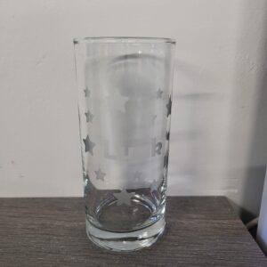 Longdrinkglas met naam - sterretjes
